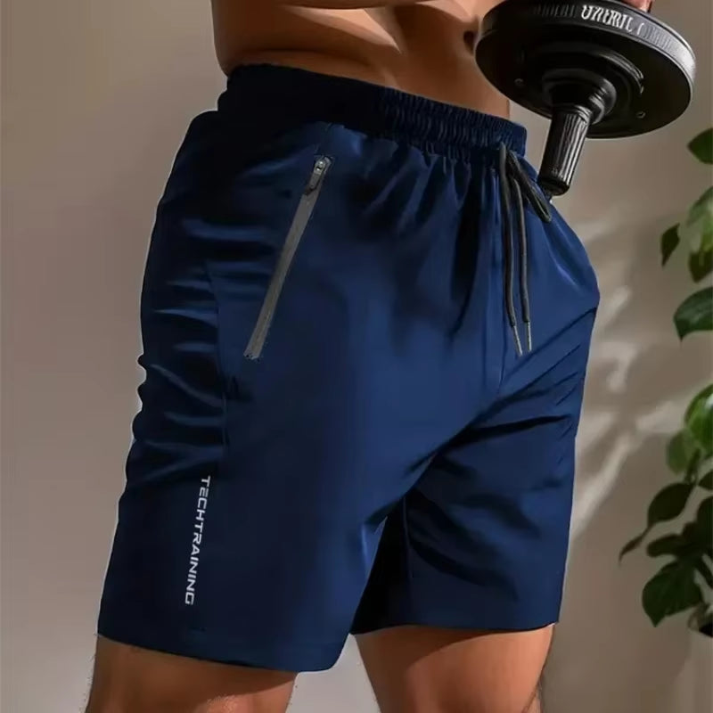 Summer Shorts Men Gym Sport Running Squat Fitness Workout Man Short Pants Breathable Quick-Drying Drawstring Mens Shorts