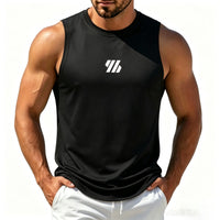 Men'S Casual Fitness Tank Top Sportswear Sleeveless Shirt Male Mesh Breathable Tops Tee Sports Vest Undershirt Gyms Vest Men
